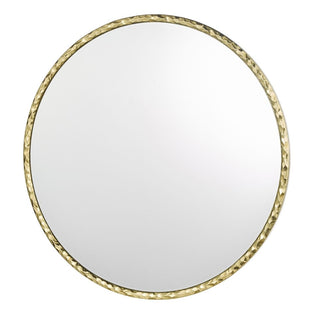 Jinelle 80cm Textured Gold-Framed Mirror