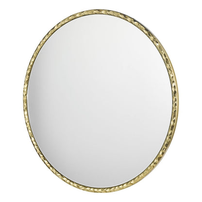Jinelle 80cm Textured Gold-Framed Mirror