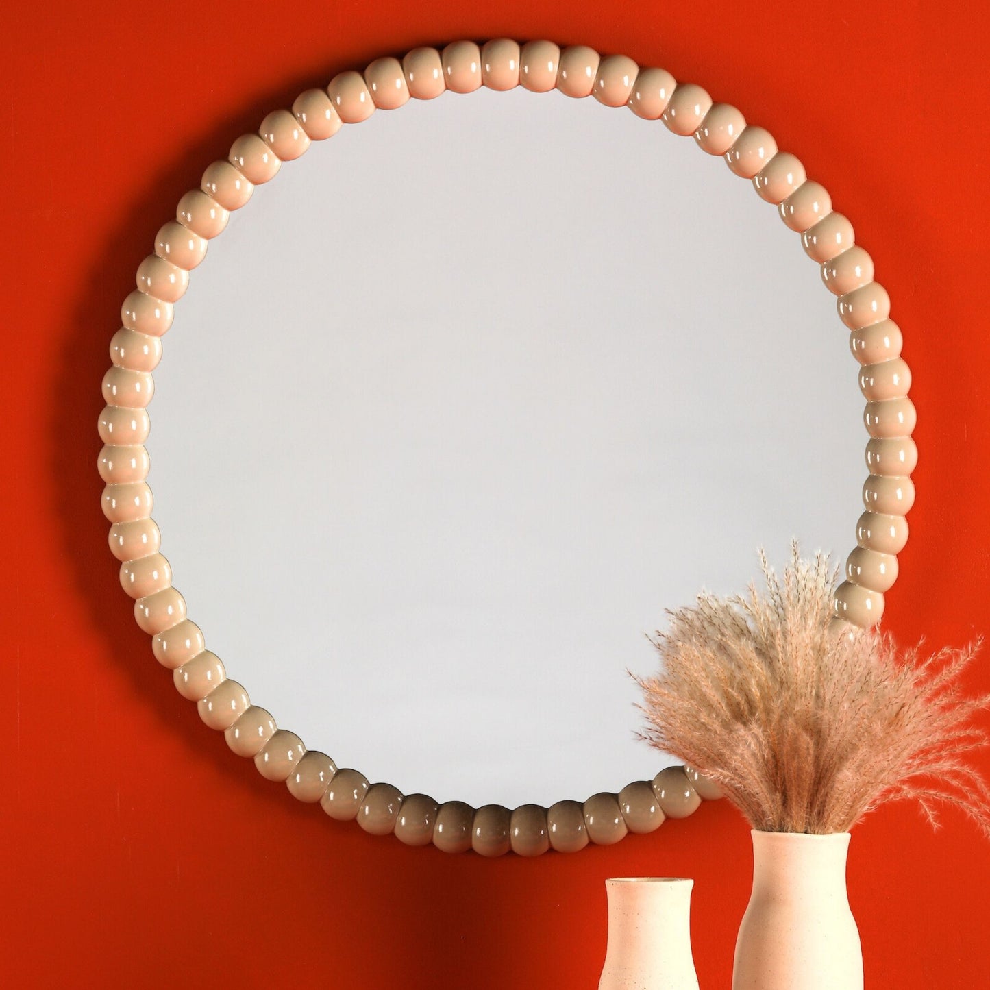Ruan Round Mirror Cream