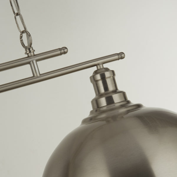 Fusion Satin Silver 2 Light Ceiling Pendant