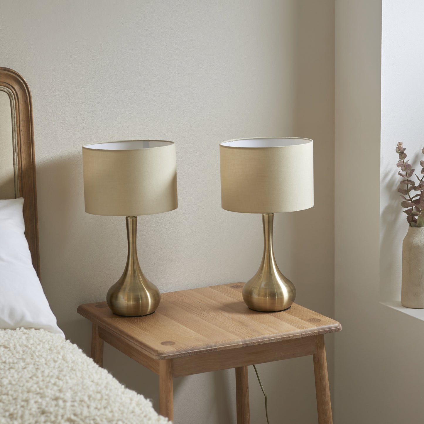 Piccadilly Table Lamp Twin Pack Brass