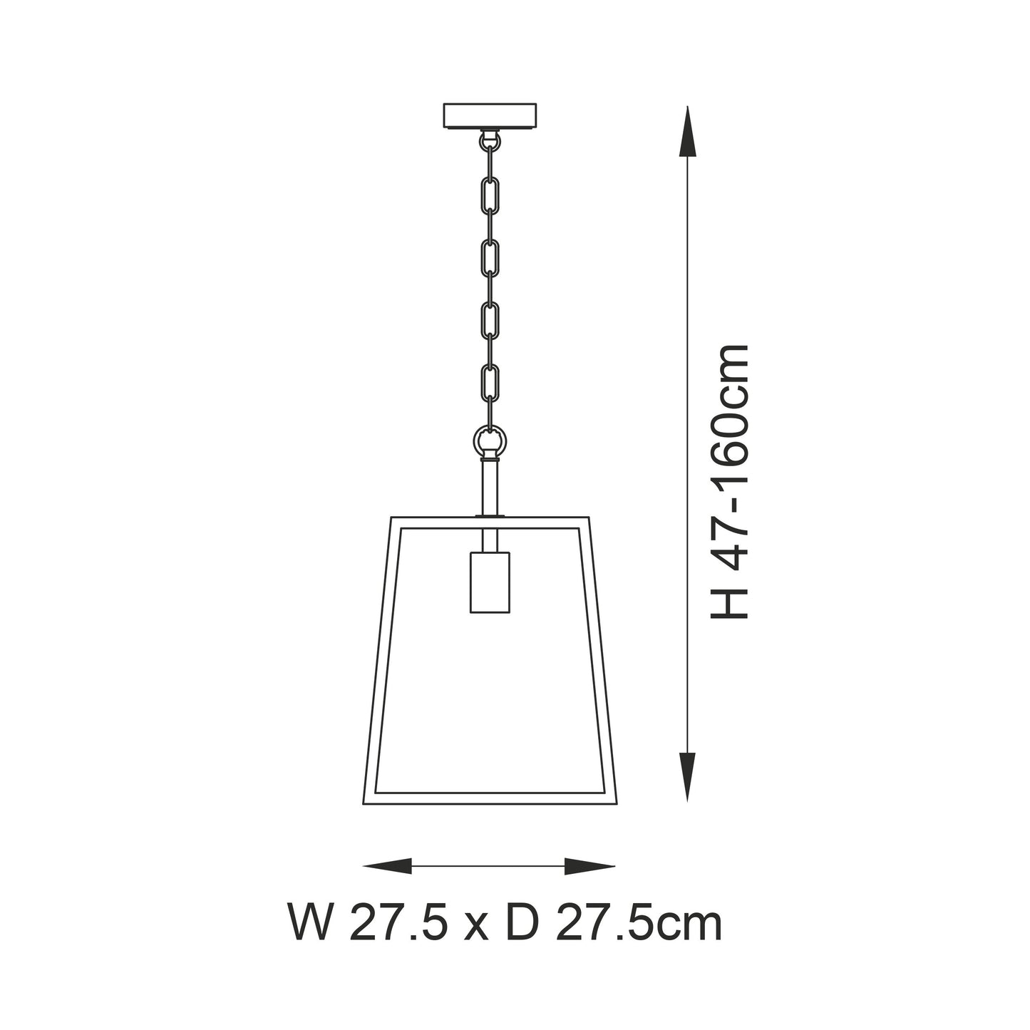 Hurst 1 Light Pendant Black