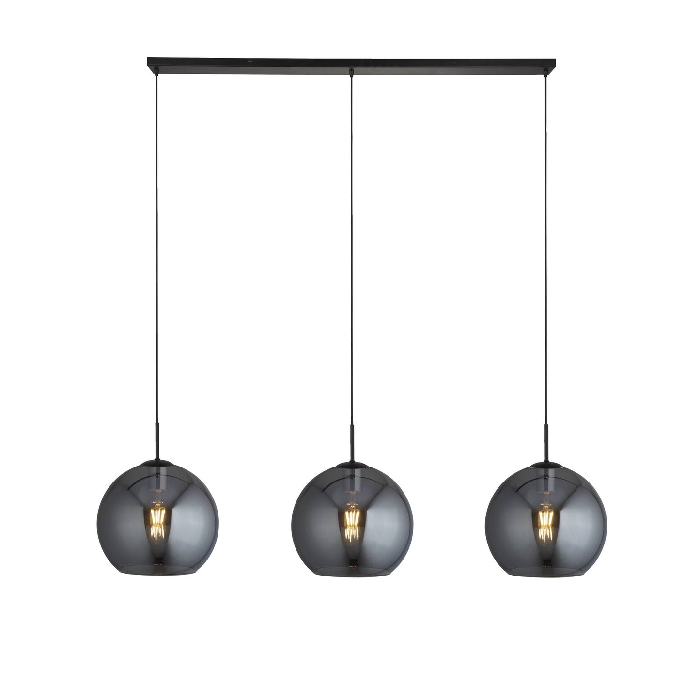 Amsterdam Black 3 Light Ceiling Pendant Bar