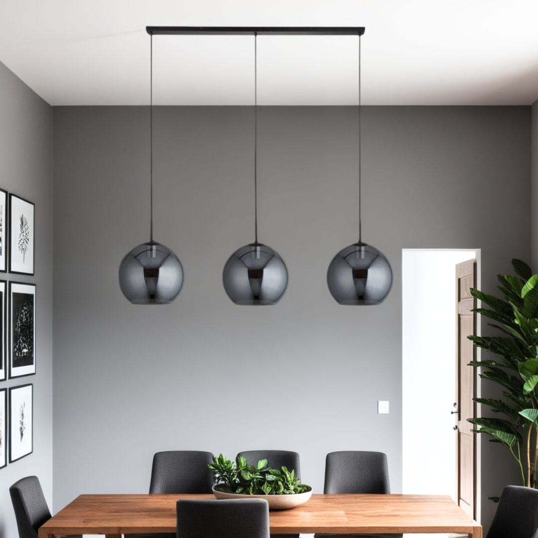 Amsterdam Black 3 Light Ceiling Pendant Bar