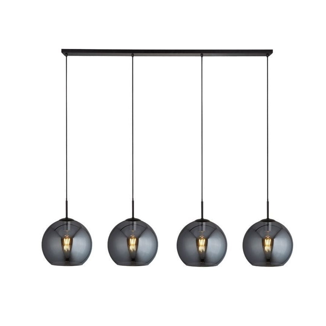 Amsterdam 4 Light Black Linear Pendant Ceiling Light