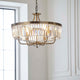 Elean 6 Light Antique Brass & Glass Pendant Ceiling Light