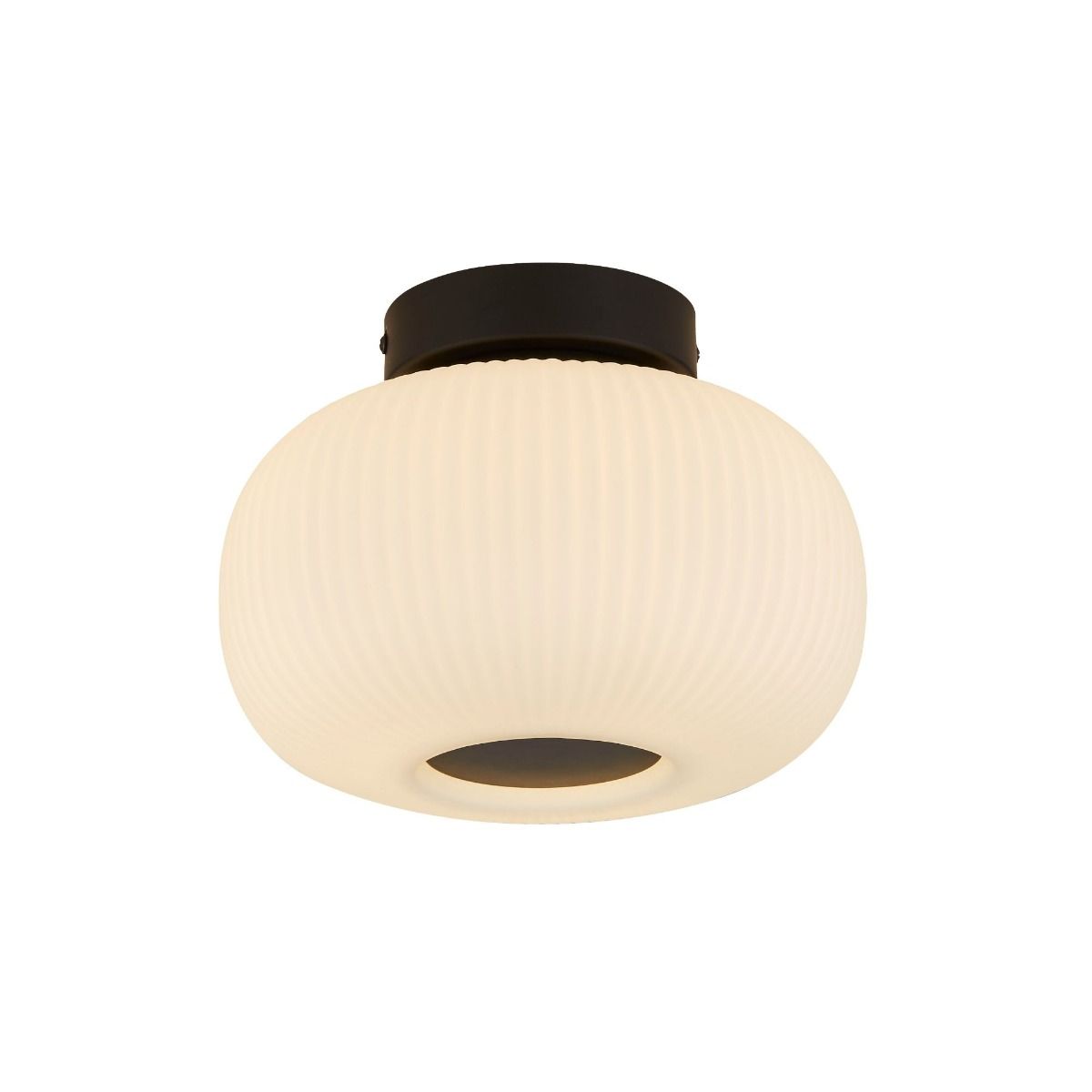 Lumina 1 Light Frosted Glass Flush Ceiling Light