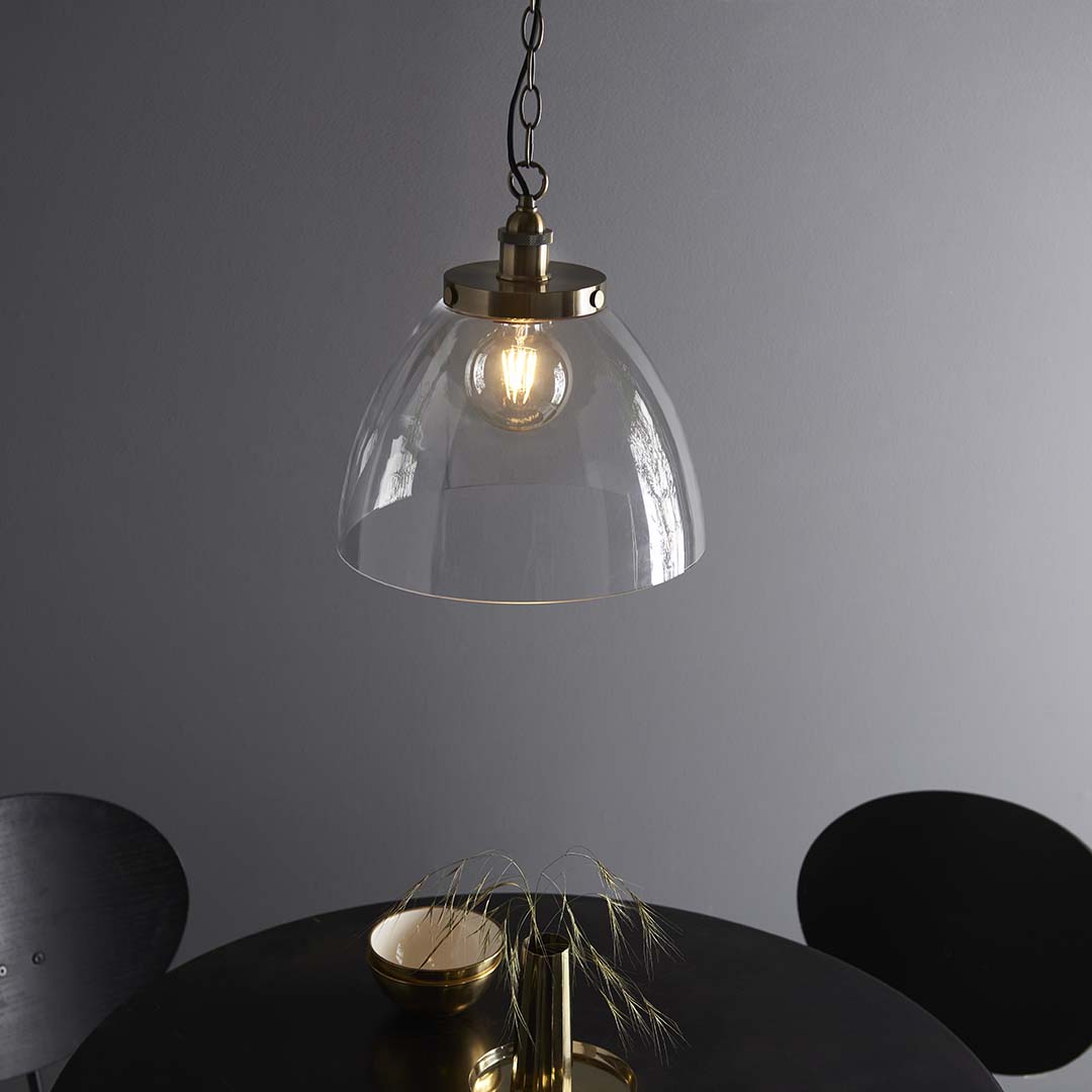 Hansen Antique Brass Grand Pendant Ceiling Light