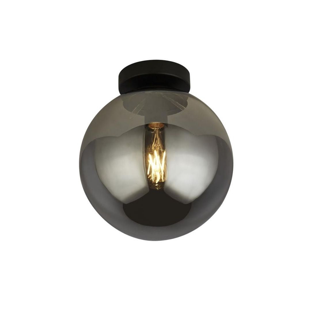 Amsterdam Black Flush Ceiling Light