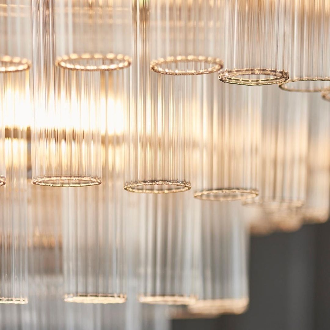Toulouse 12-Light Silver and Glass Pendant Ceiling Light