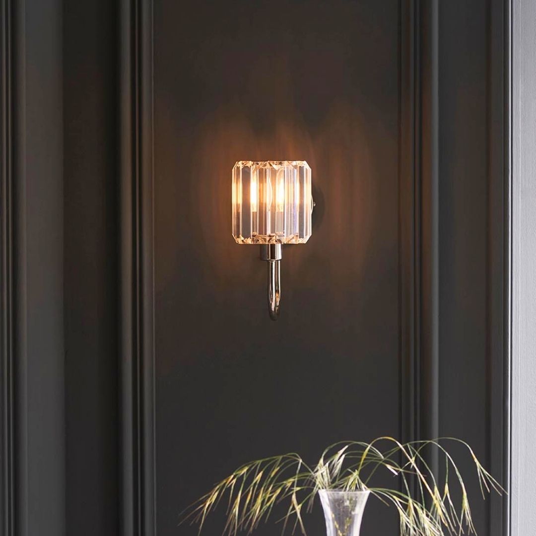 Berenice Silver & Crystal Wall Light