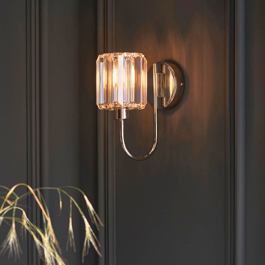 Berenice Silver & Crystal Wall Light