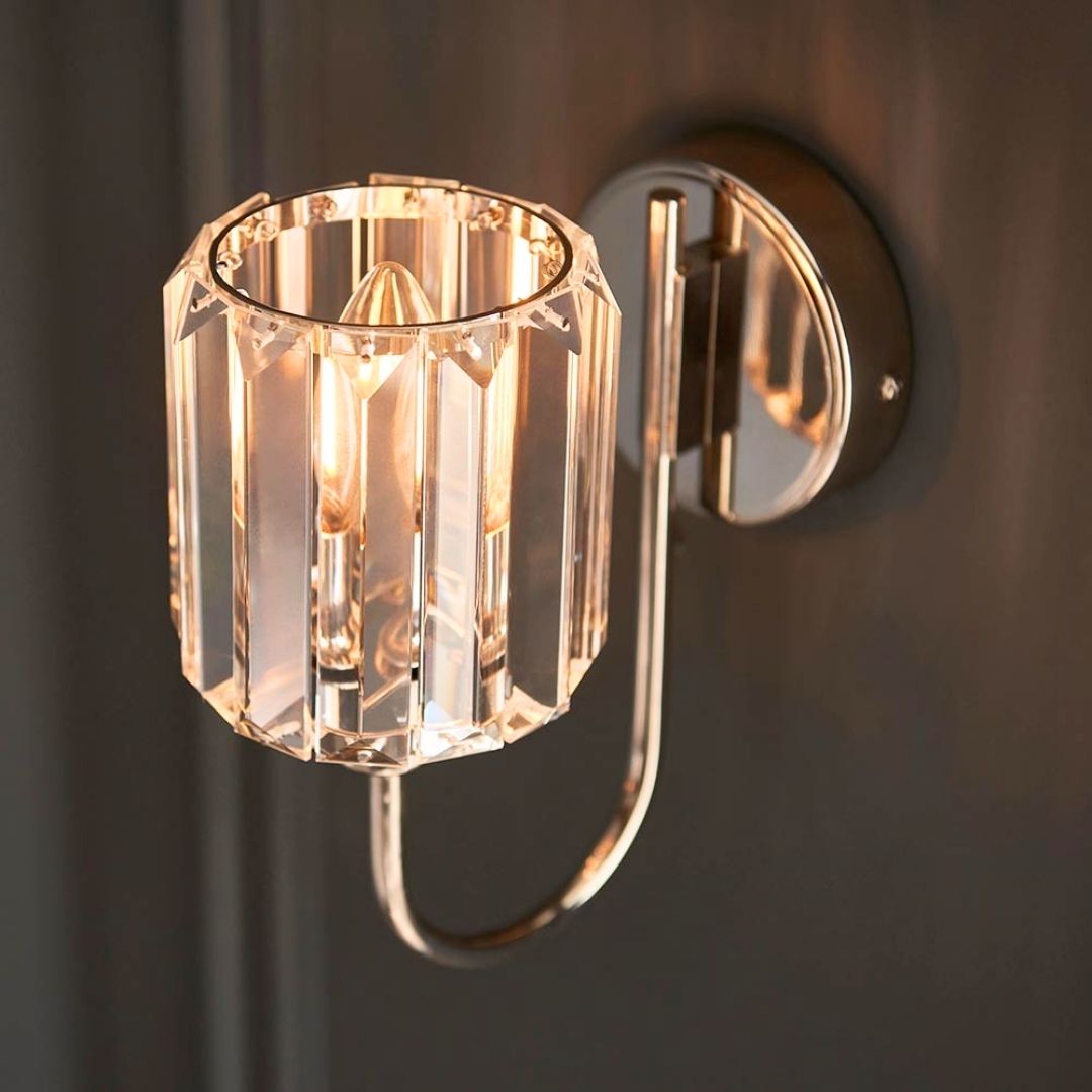 Berenice Silver & Crystal Wall Light