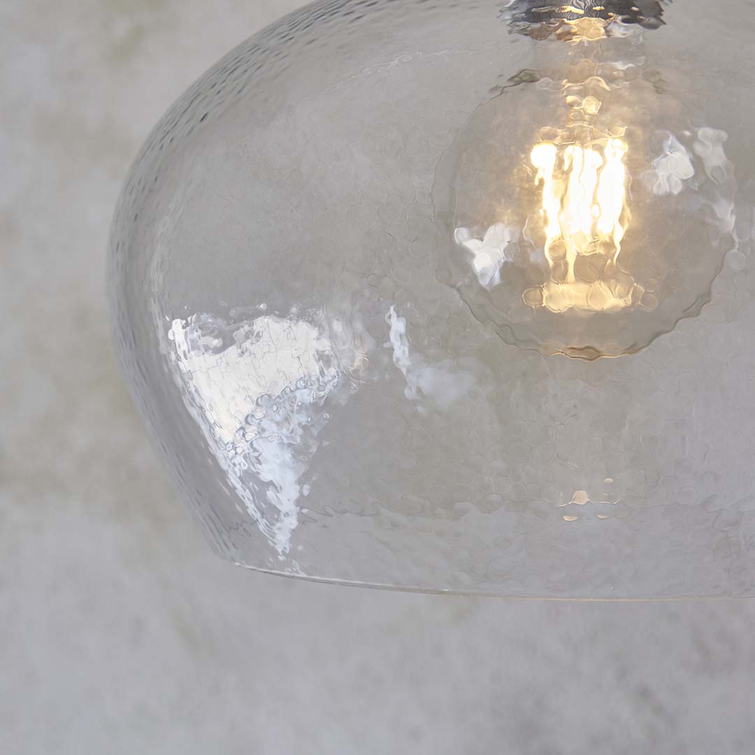 Bindki Hammered Polished Nickel Medium Pendant