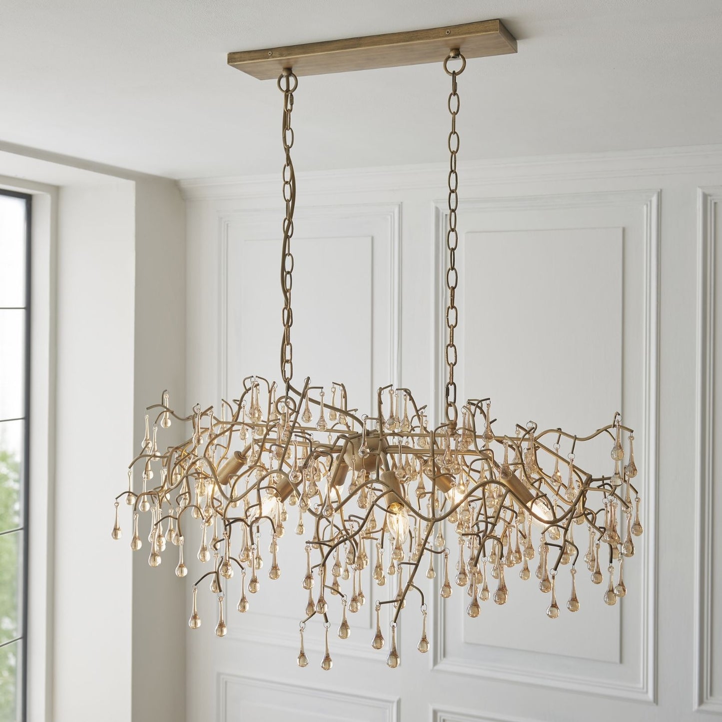 Nightingale 6 Light Gold Ceiling Pendant Bar