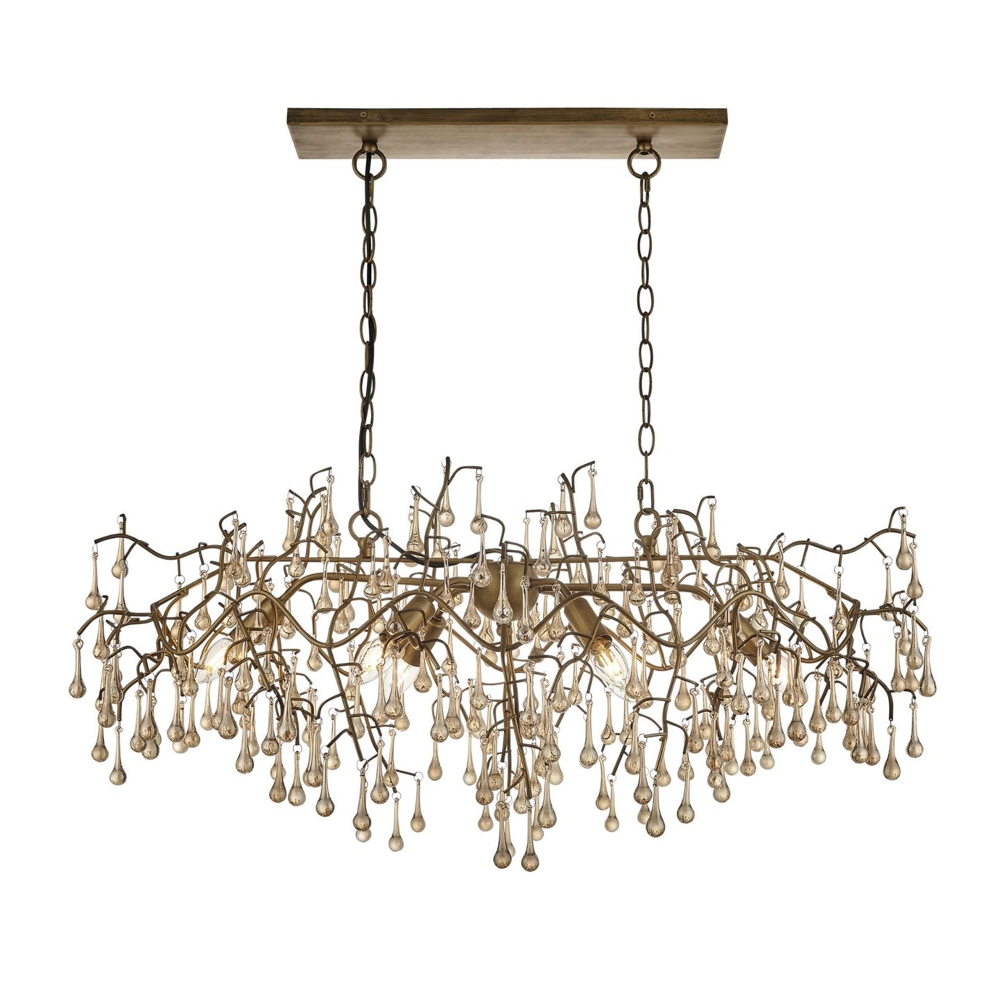 Nightingale 6 Light Gold Ceiling Pendant Bar