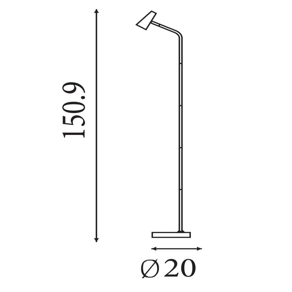 Rechargeable Black Metal LED Floor Lamp