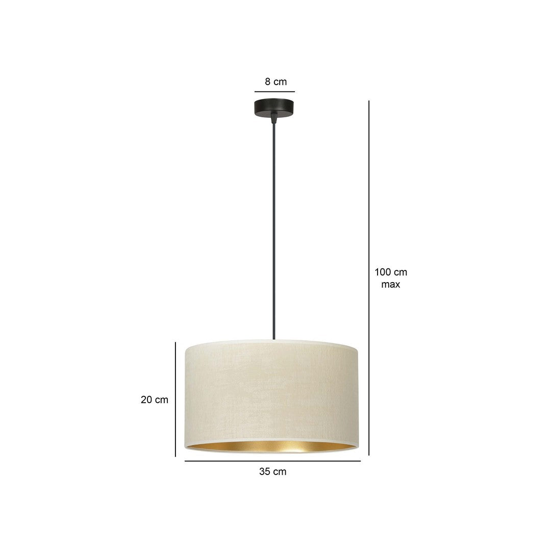 Hilde 1 Light Pendant Black & White