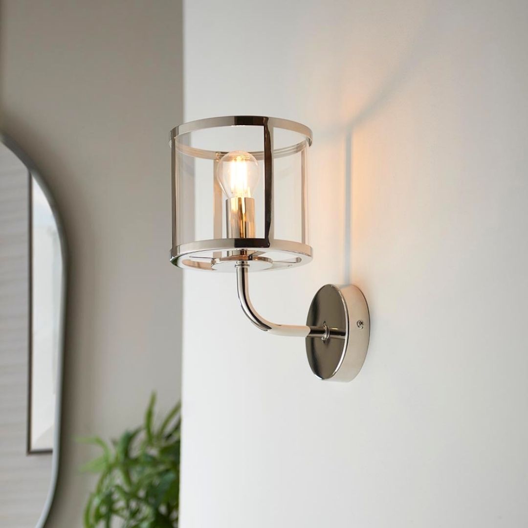 Hopton 1 Light Silver Wall Light