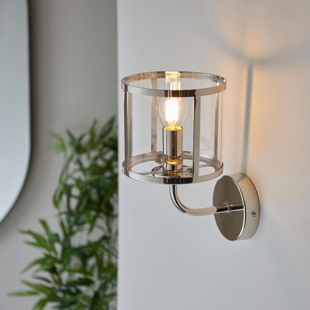 Hopton 1 Light Silver Wall Light