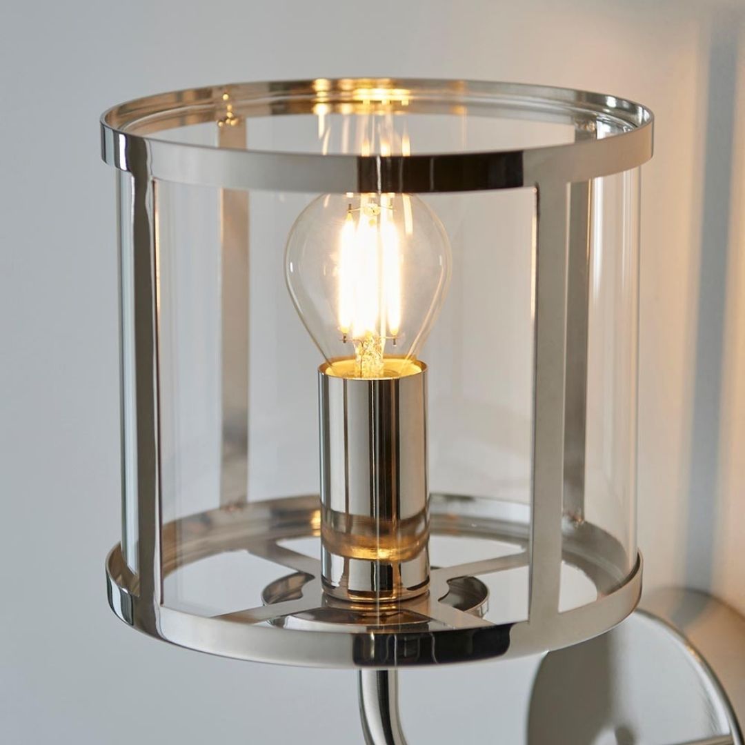 Hopton 1 Light Silver Wall Light