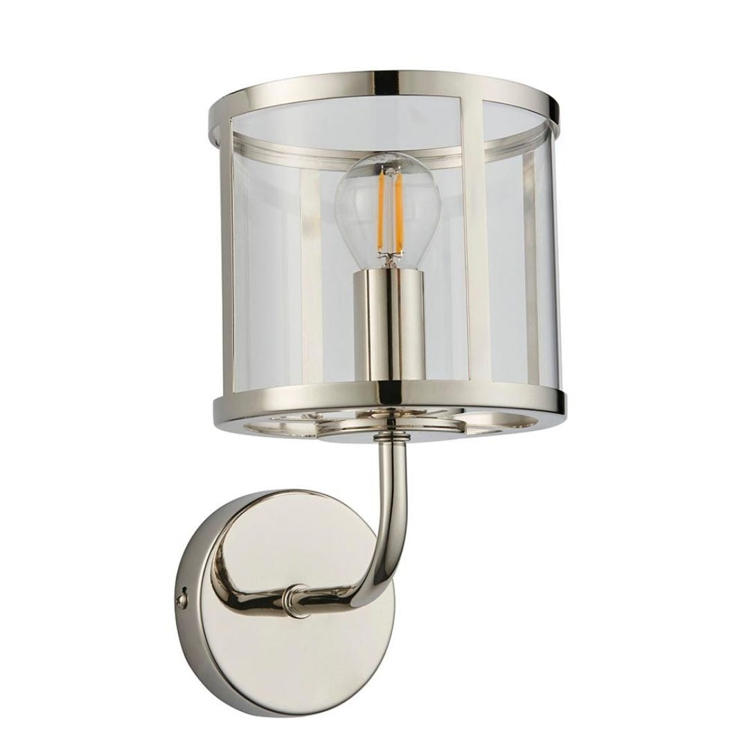 Hopton 1 Light Silver Wall Light