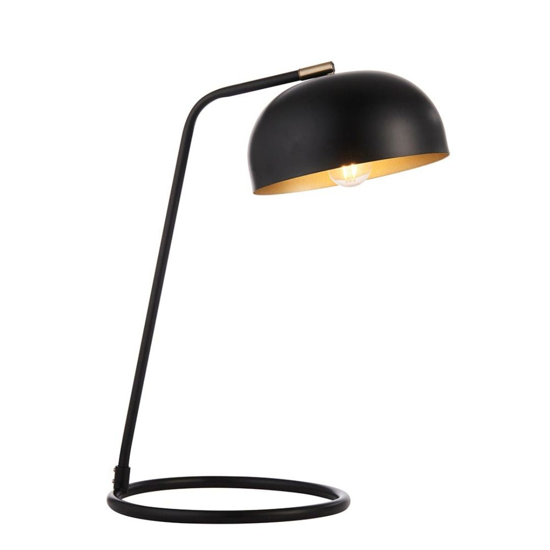 Brair Black and Antique Brass Desk Table Lamp