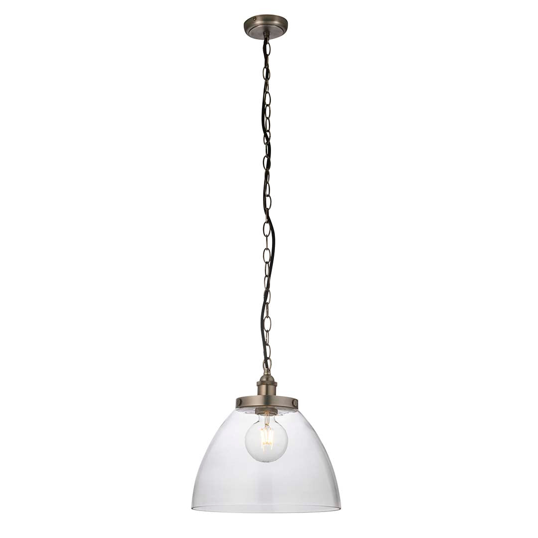 Hansen Brushed Silver Grand Pendant Ceiling Light
