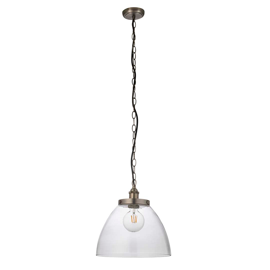 Hansen Brushed Silver Grand Pendant Ceiling Light