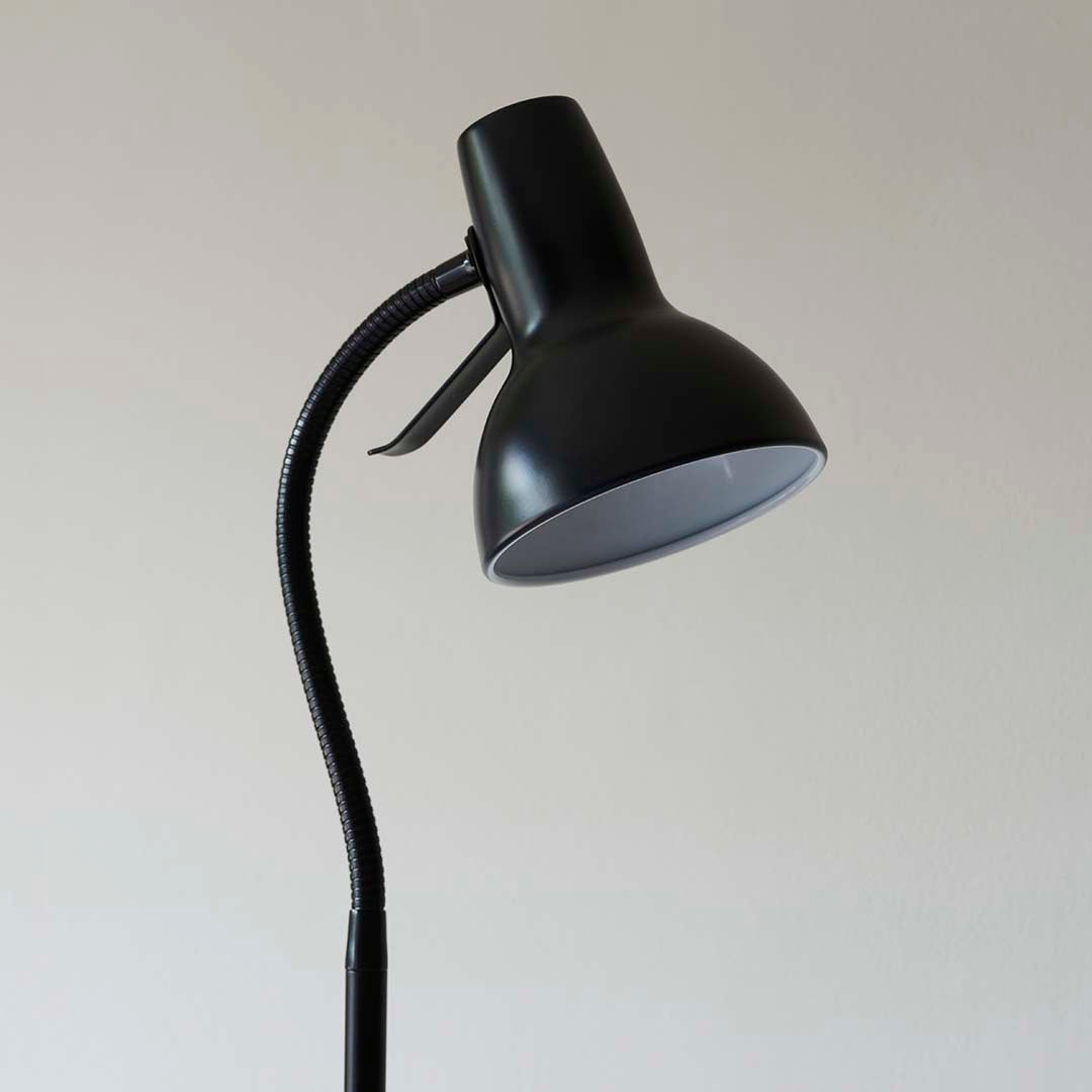 Amalfi Matt Black Task Floor Lamp