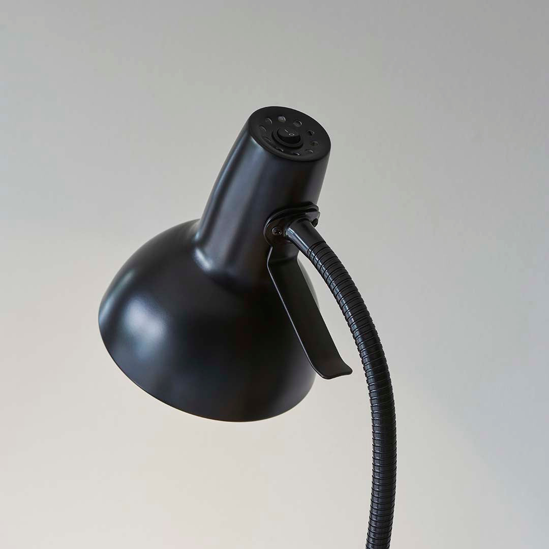 Amalfi Matt Black Task Floor Lamp