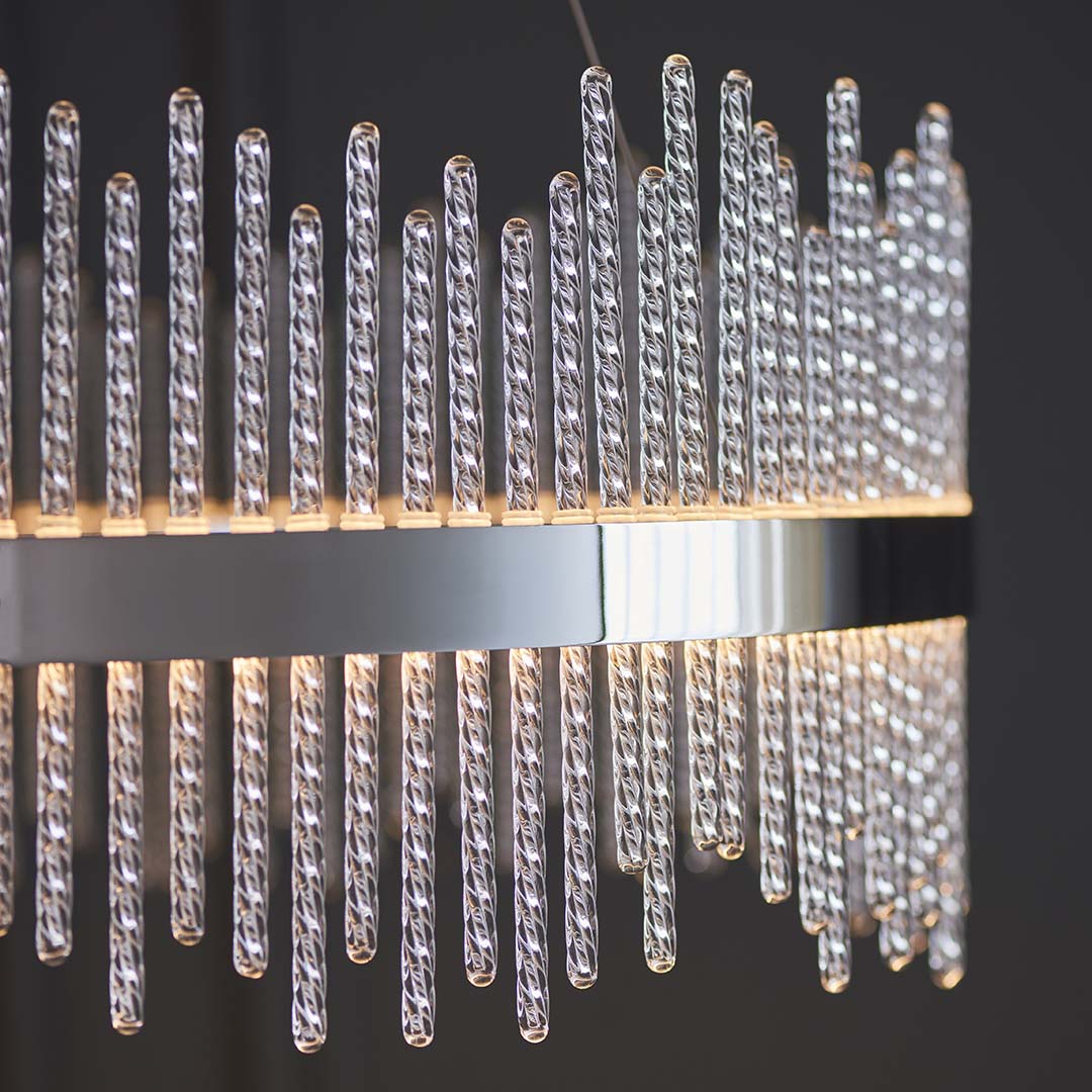 Virbrook Chrome Large LED Pendant Ceiling Light