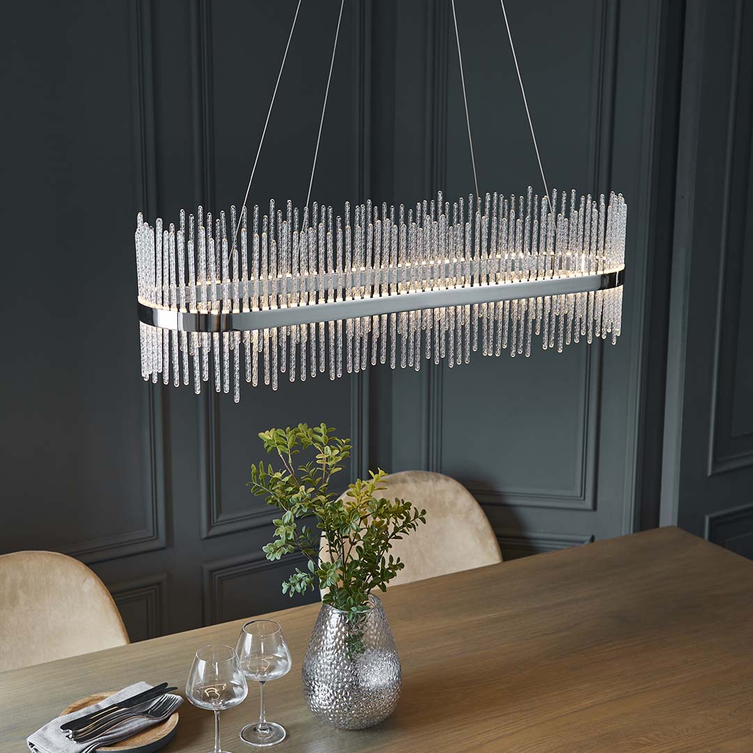 Virbrook Chrome Linear LED Pendant Ceiling Light