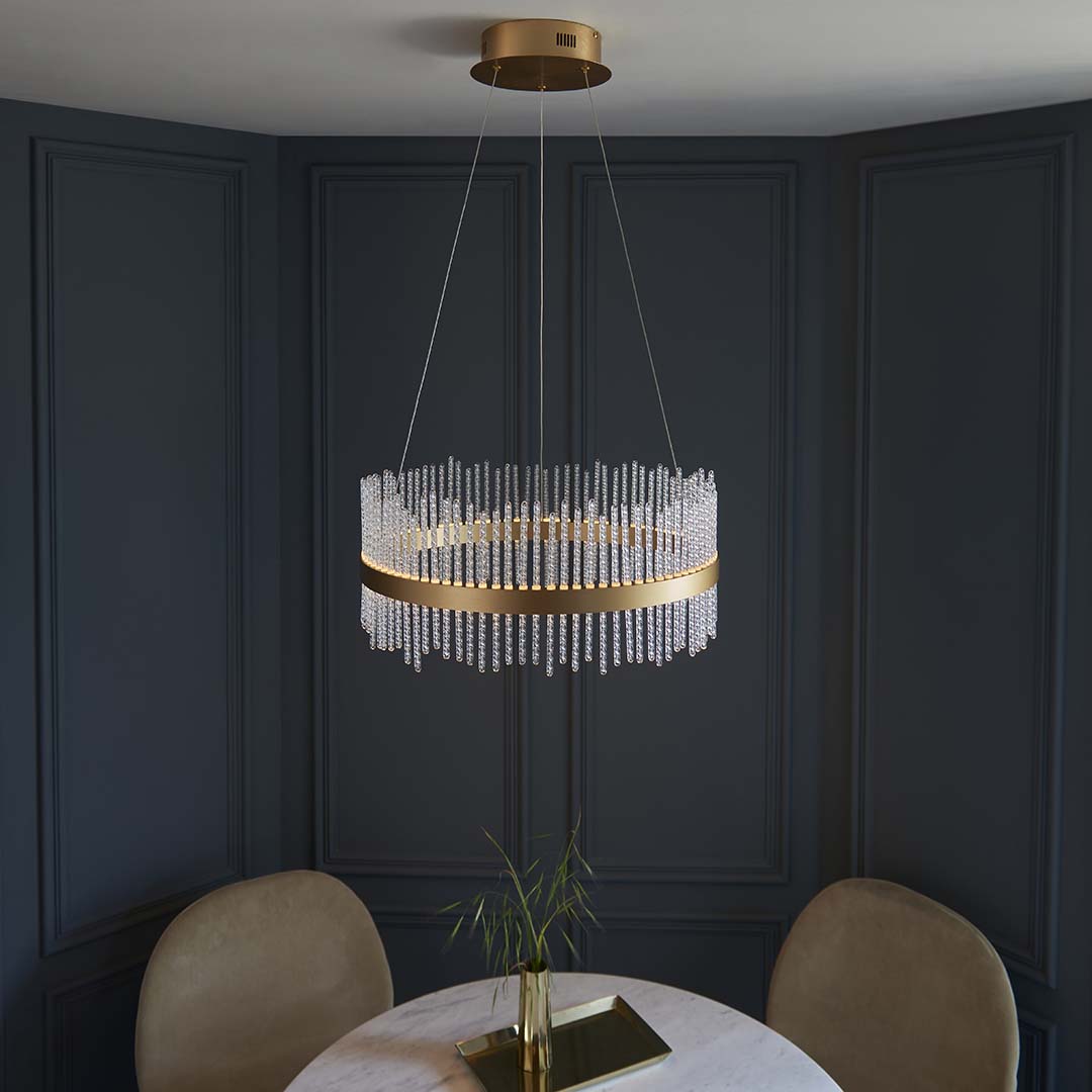 Virbrook Medium Gold LED Pendant Ceiling Light