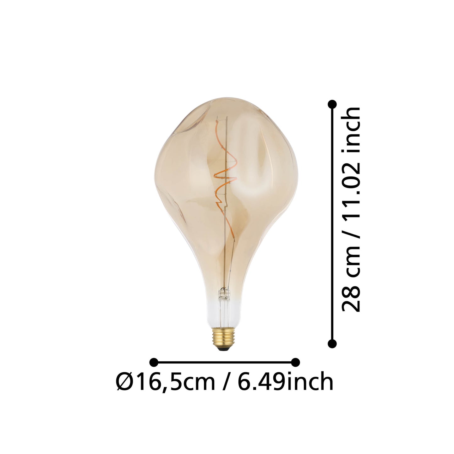 Distorted Bulb LED E27 Amber