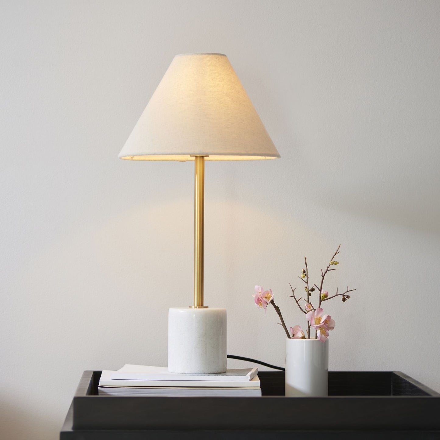 Bertoia Brass & Marble Table Lamp