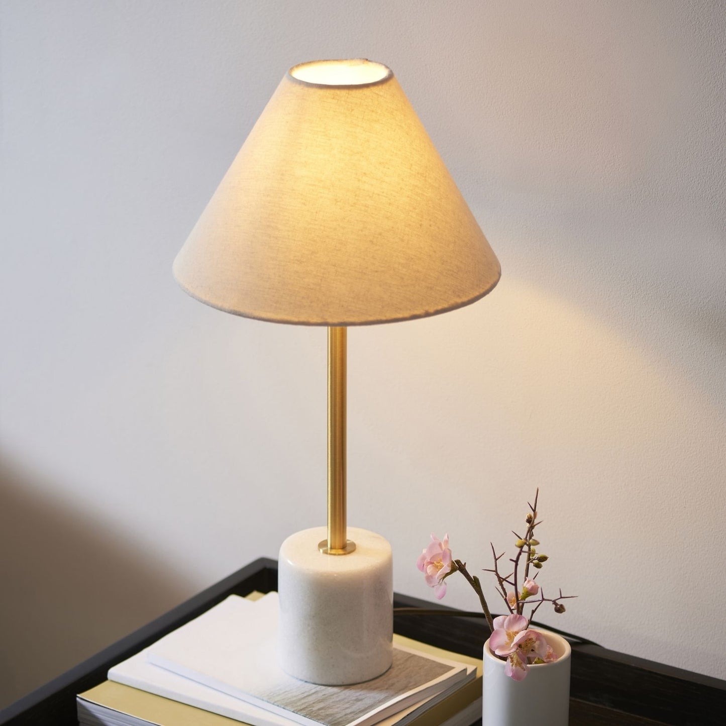 Bertoia Brass & Marble Table Lamp