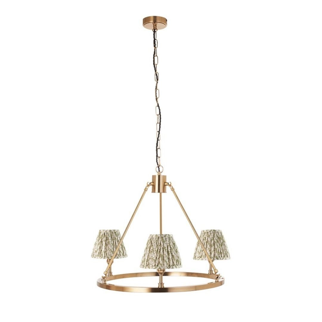 Chester & Leaf 3 Light Brass Pendant Ceiling Light