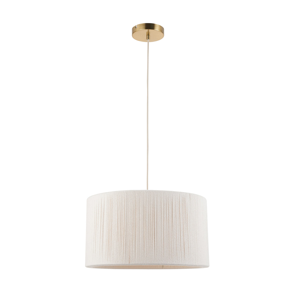 Noah Cream Cotton Cord Pendant Ceiling Light