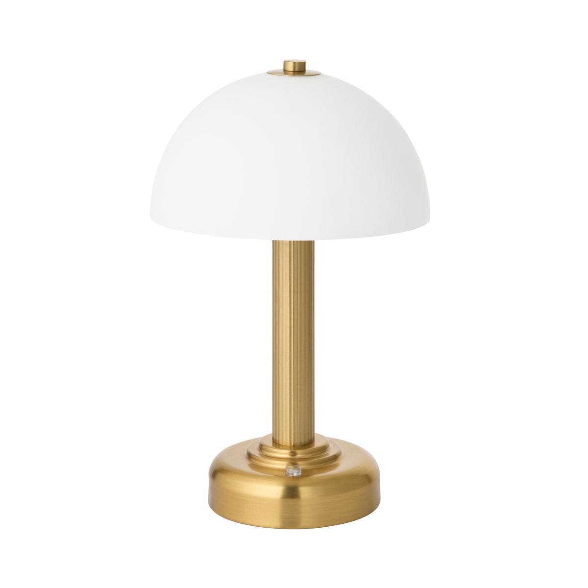 Bridport Warm Brass & Opal Glass Rechargeable Table Lamp
