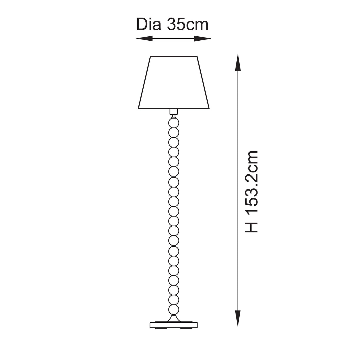 Higgledy Green Stacked Floor Lamp with Green Leaf Shade