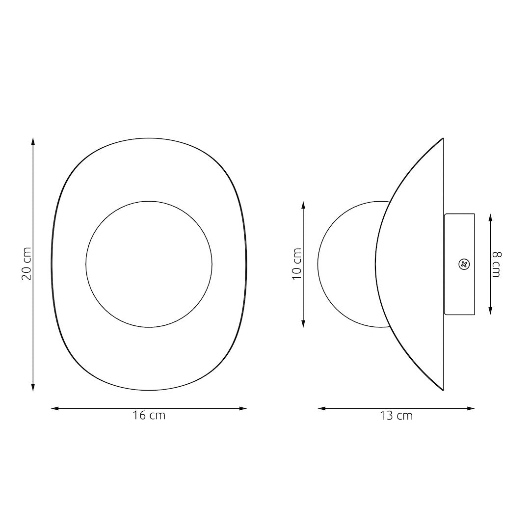Fiero Wall Light Black & White