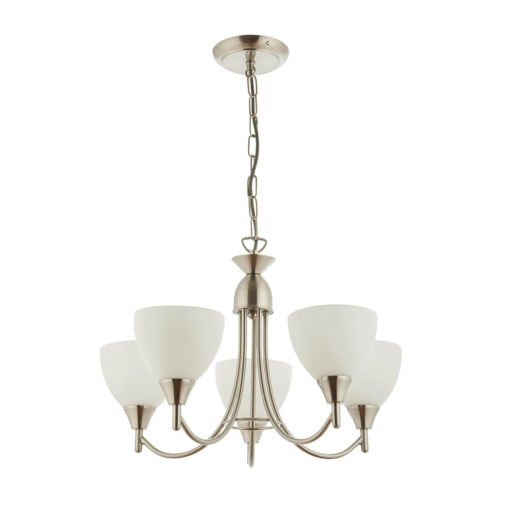 Alton 5 Light Pendant Ceiling Light Satin Chrome