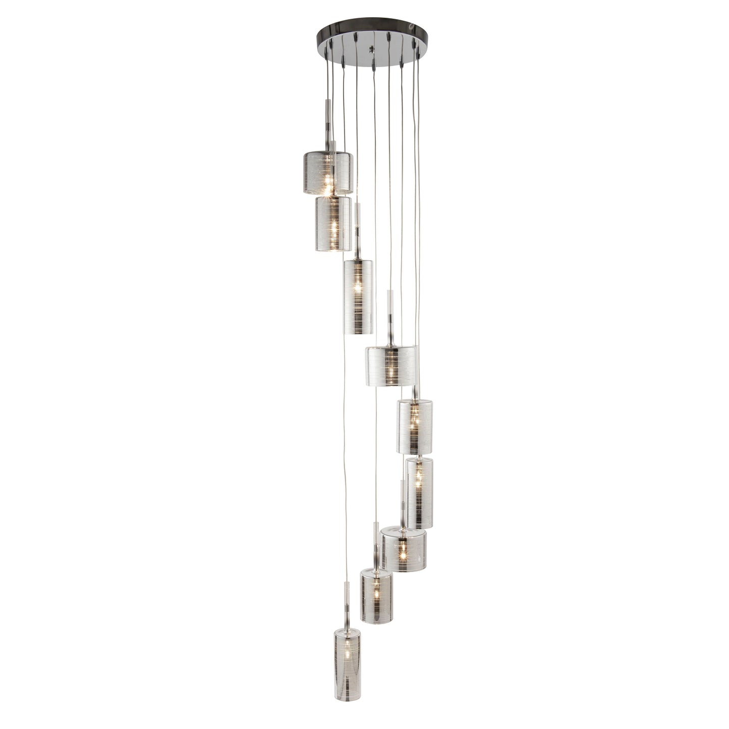 Glass Shade Multi Drop Pendant Light