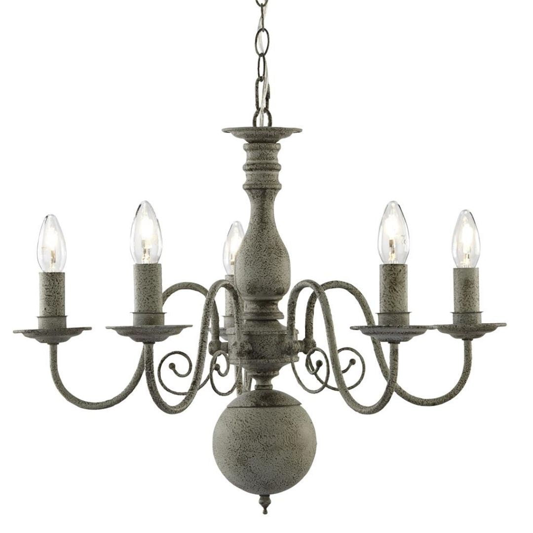 Greythorne 5 Light Grey Chandelier Ceiling Pendant
