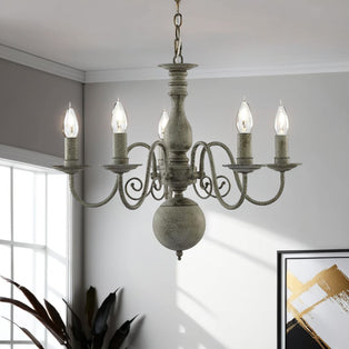 Greythorne 5 Light Grey Chandelier Ceiling Pendant