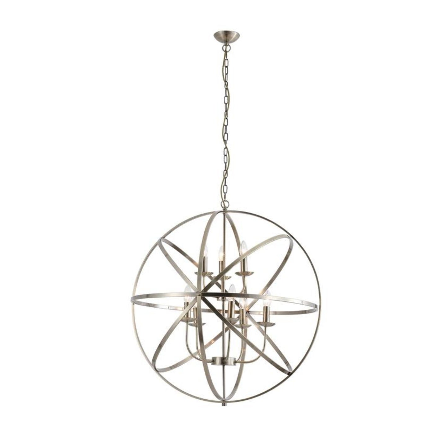 Orbit 8 Light Antique Brass Pendant Ceiling Light