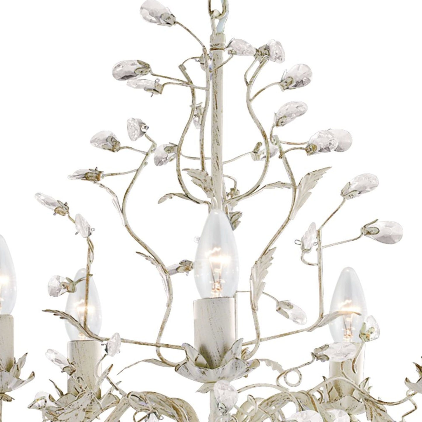 Almandite 5 light Cream Chandelier Ceiling Light