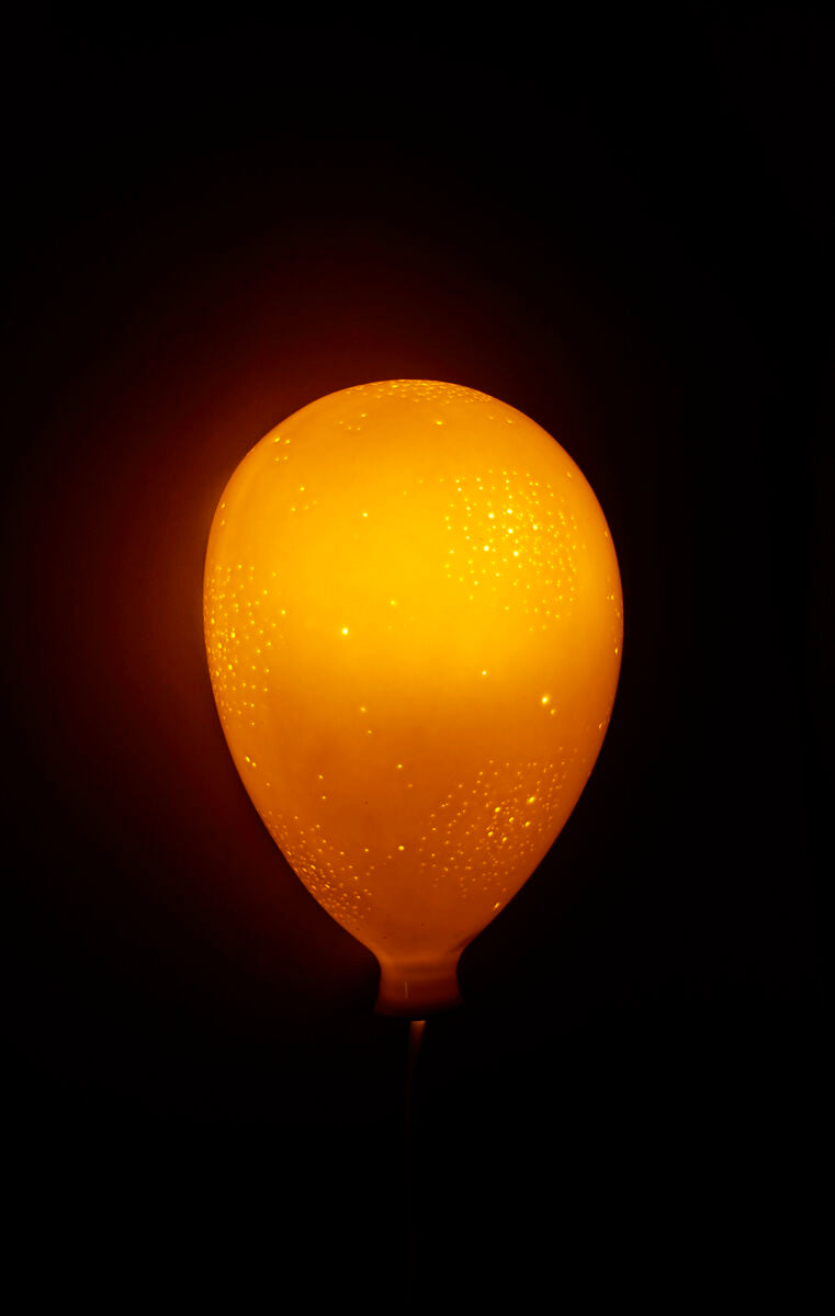 Kids Yellow Balloon Ceramic Wall Night Light