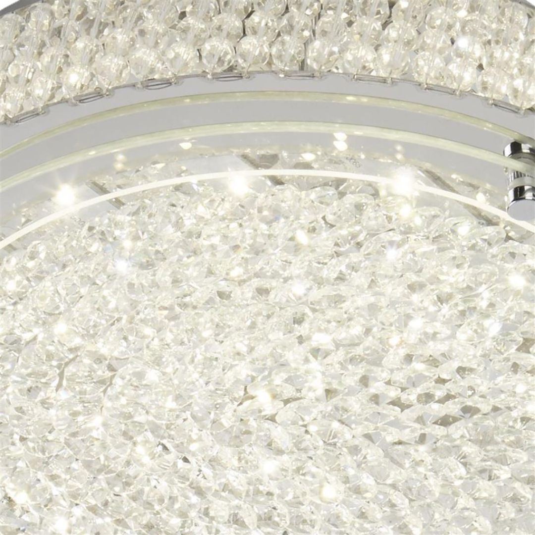 Vesta Polished Chrome LED Flush Ceiling Light